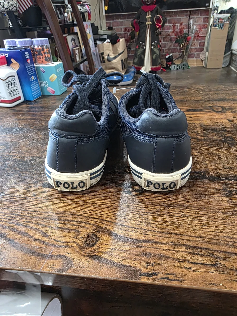 Polo Navy Canvas Low-Top Sneakers